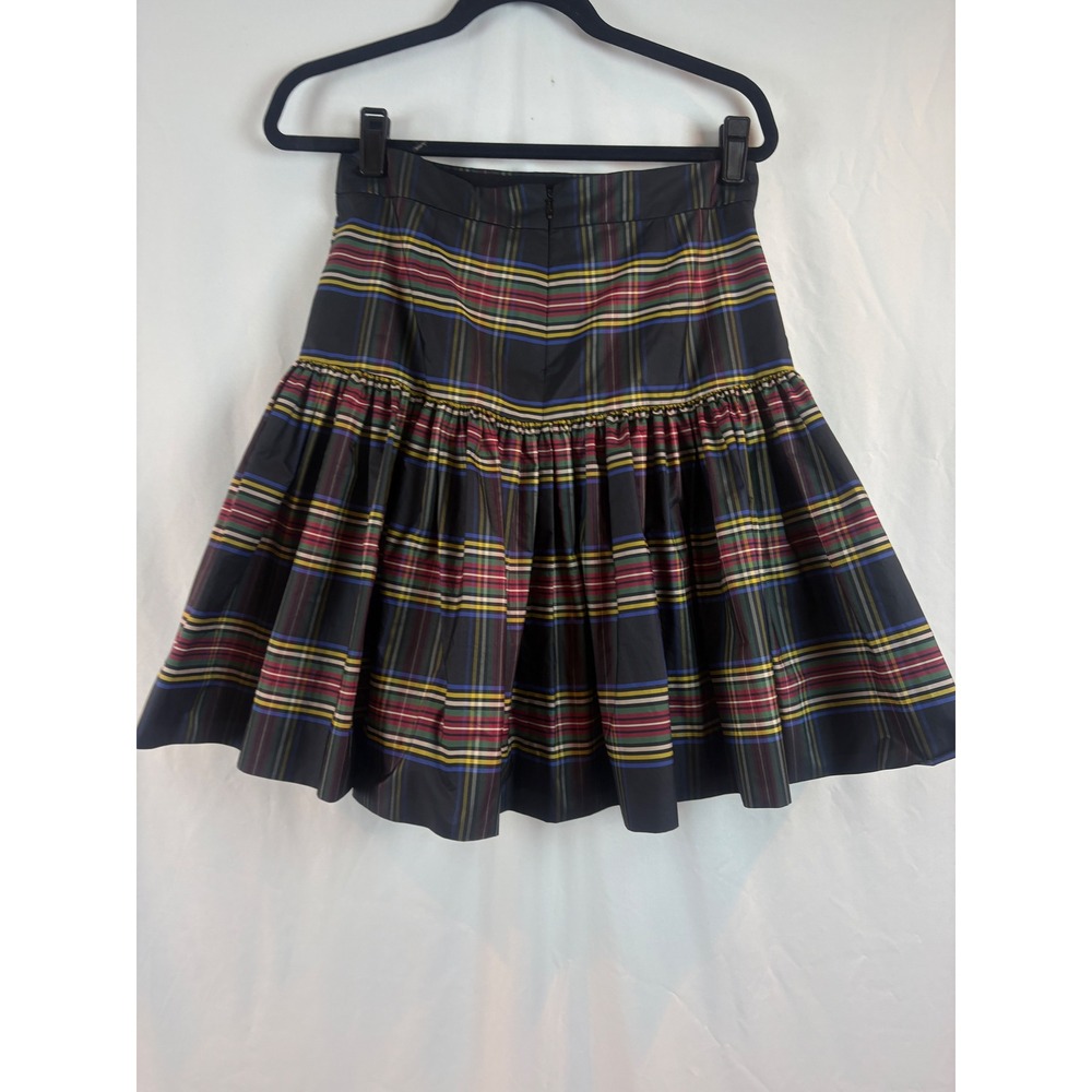 J.Crew Womens Black Multi Plaid Drop Waist Mini Skirt F8781 Size 4 Holiday Party - Picture 8 of 9
